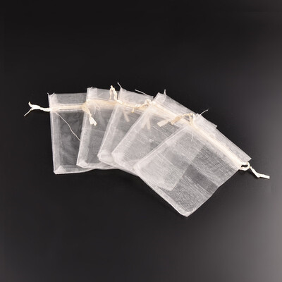 

PH PANDAHALL 100 pcs Papaya Whip color Rectangle Organza Bags Gift Pouches
