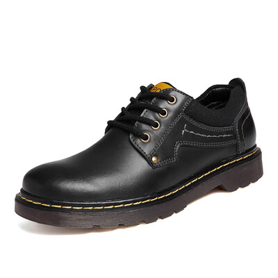 

Mens Shoes Fashion Casual Leather Walking Shoes Lace Up Breathable Shoes For Men Plus Cotton Winter Shoes Black Brown Size 38-45