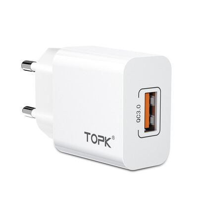 

TOPK B143Q Mini 18W Quick Charge 30 USB Charger for iPhone Samsung Xiaomi Huawei Mobile Phone Charger