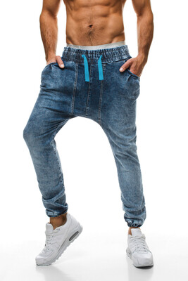 

New Mens Casual Harem Pants Retro Loose Cotton Jeans
