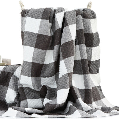 

Sanli cotton cloth retro color lattice towel is Lingge suture air conditioning blankets home office lunch break four seasons general blanket single 150 × 200cm nie