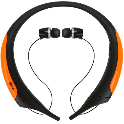 

LG HBS-850 Wireless Sports Bluetooth Headset Stereo Music Headset Universal Necklace Orange