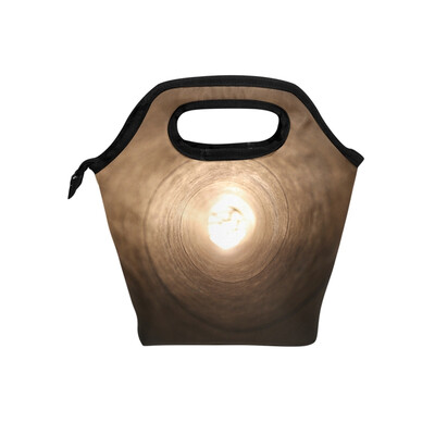 

Insulated Lunch Tote Bag Spiral Hole Travel Picnic Lunch Handbags Portable Zipper Lunch Bag Box