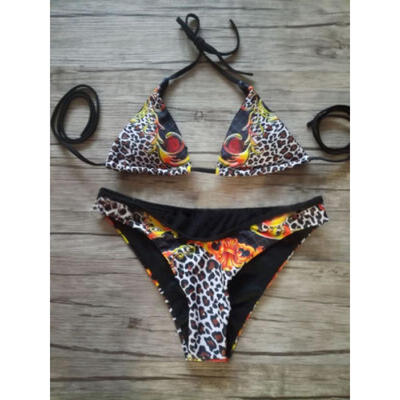 

Fashion Women Leopard Bikinis Triangle Swimwear Swimsuit Bathing Suit Beachwear