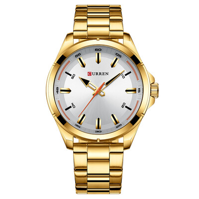 

CURREN Men Quartz Business Fashion Watch Stainless Steel Strap Simple Creative Wristwatch for Business Date Party Gift