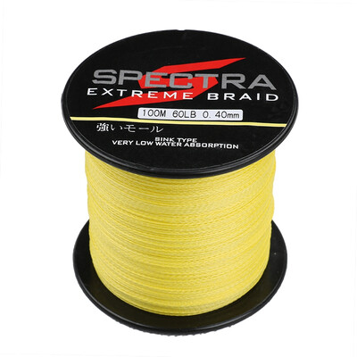 

100M-2000M 6LB-300LB Test Yellow 100PE Dyneema Braided Fishing Line