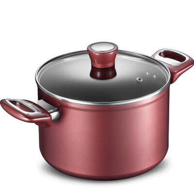 

Ai Shida 24CM new non-stick multi-use complex soup pot TL24A1WG-C soup pot Induction Cooker Gas General wine red