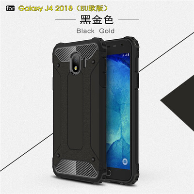 

Fivice Samsung Galaxy J4 2018 case Luxury Silicone Diamond Armor PC Hard Shell Phone Case