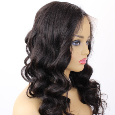 

Lace front human hair wig