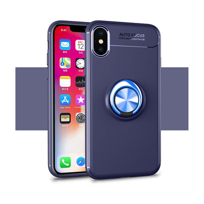 

Fivice iphone X case TPU metal ring shell magnetic bracket soft shell