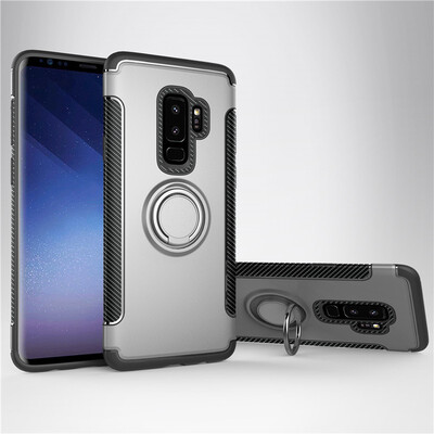 

Fivice Samsung Galaxy S9 plus case PC metal ring shell magnetic car bracket TPU phone case