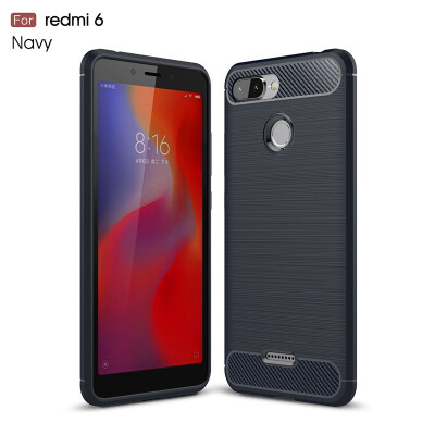 

Fivice Xiaomi MI 6 case Luxury brushed carbon fiber TPU soft shell