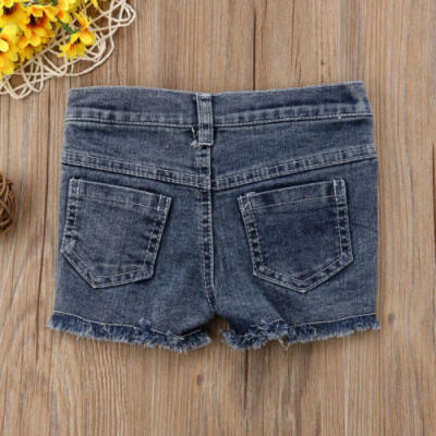 

Fashion Kids Baby Girls Shorts Denim Jeans Hot Pants Distressed Ripped Trousers