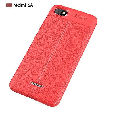 

Fivice Xiaomi Redmi 6A case Luxury leather TPU silicone anti-fall soft shell phone case