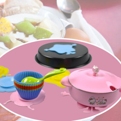 

Non-slip Baby Silicone Bowl Meal Mat Suction Pad Tableware Sucker Sticker