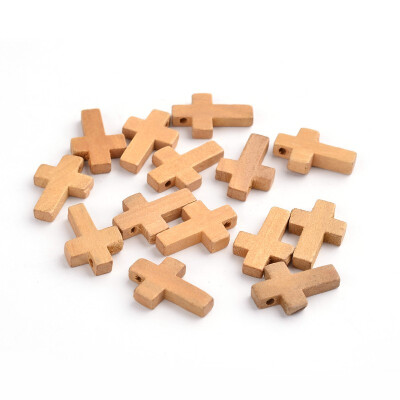 

PH PANDAHALL 50pcs Camel Color Wood Cross Pendants For Jewellery Making