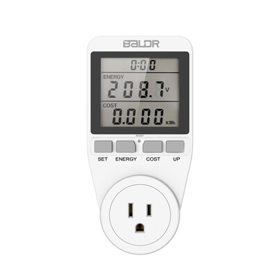 

LCD Display Electricity Usage Power Meter Socket Energy Watt Volt Amps Wattage KWH Consumption Analyzer Monitor--AC110V130V US Pl