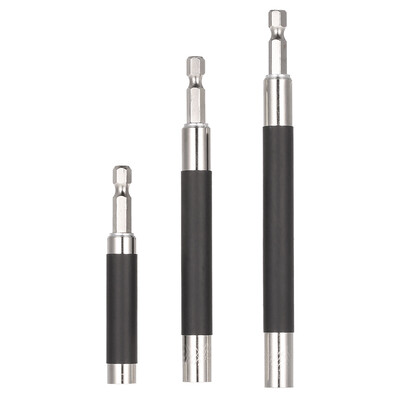 

3pcs 14" 80120140mm Hex Shank Quick Release Magnetic Screwdriver Extension Bit Holder Connection Rod Adapter Sleeve