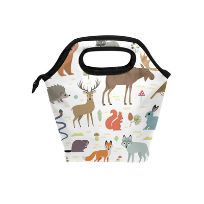 

Lunch Bag Tote Bag Forest Animals Travel Picnic Organizer Lunch Holder Handbags Lunch Bag Box