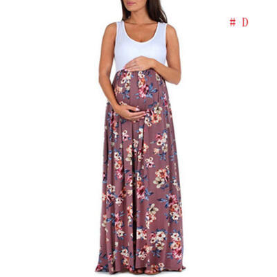

Sexy Womens Floral Skirt Maternity Photography Props Pregnant Dress Sleeveless