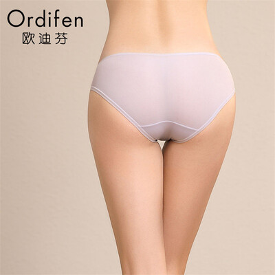 

Ou Difen ladies underwear 2 loaded cotton bottom underwear female sense low waist simple comfortable breathable three-dimensional cut briefs underwear XK9A04