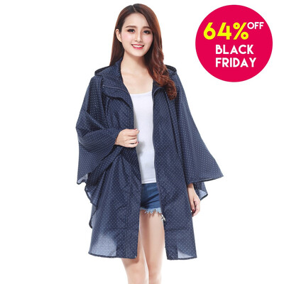 

Diliba Womens Waterproof Raincoat Lightweight Packable Rain Coat Poncho with Hooded