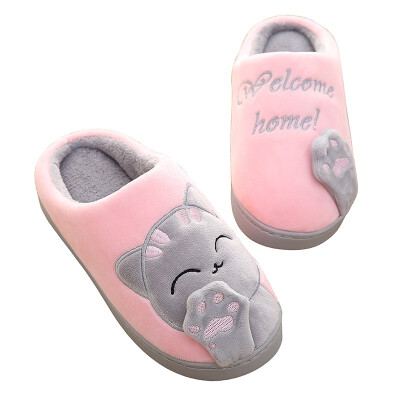 

Cute kitty anti-slipt warm cotton slippers