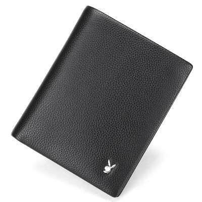 

Playboy Playboy Men&39s Multi-function Short Wallet Wallet Wallet Dolls Multi-Card Leather Leather Handkerchief PAA2302-6B Black