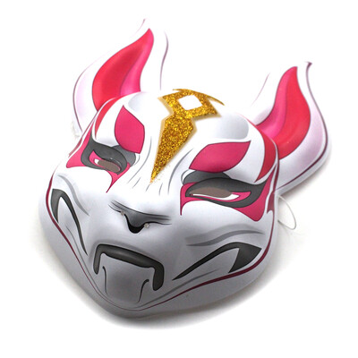

Full Face Hand-Painted Fox Mask Cosplay Masquerade Costume Masks Party Props for Fornite Players