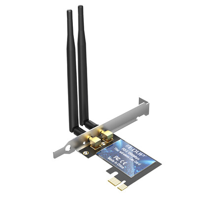 

Wing Union EDUP EP-9608GS 1300M Dual Band PCI-E Wireless LAN Card Desktop Computer Built-in Network Card WiFi Receiver