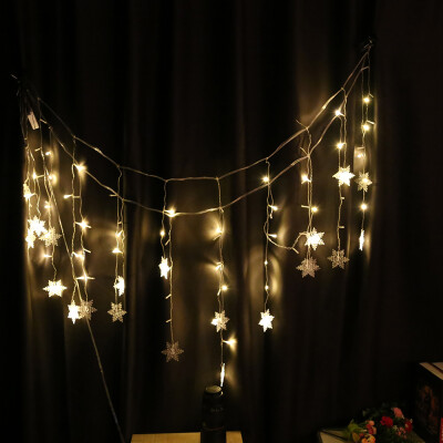 

DIY LED Snowflake Hanging String Lights Lamp Parties Christmas Decoration