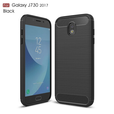 

Fivice Samsung Galaxy J7 Pro case Luxury brushed carbon fiber TPU soft shell