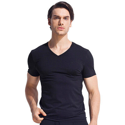 

Seven Wolves Men&39s Short Sleeve T-Shirt Men&39s V-Neck Shirt Summer Sports 98714 Black