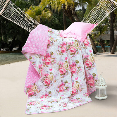 

[Jingdong supermarket] Fu Anna (FUANNA) home textiles summer cool quilt cotton printing summer air conditioning was love double 1.8 meters bed (230cm * 229cm)
