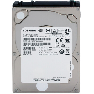 

TOSHIBA 900GB 10500 RPM 128M SAS 25-inch Enterprise Hard Drive AL14SEB090N