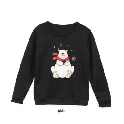 

UK Family Kids Mom Dad Christmas Matching Hoodies Tops Cute Xmas Cotton Pullover