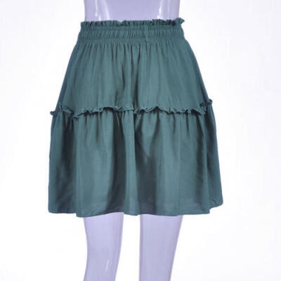 

Womens Fashion Pleated Skirt Summer Dress High Waist Skirt Short Mini Skirt