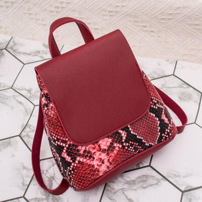 

Women Girl PU Leather Shoulder Bag School Backpack Travel Rucksack Purse Fashion
