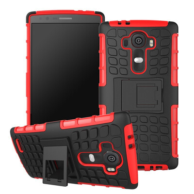 

Fivice LG G4 Case TPU anti-fall tire pattern back clip bracket phone case