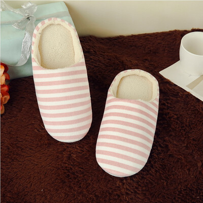 

Minimalist stripes soft soles cotton indoor houseshoes