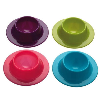 

UpperX Set of 4 silicone egg cups colors works kitchen silicone eggcup Random color