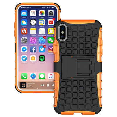 

Fivice iPhone 8 Case TPU anti-fall tire pattern back clip bracket phone case