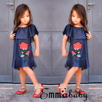 

USA Family Clothes Ladys Mother Daughter Matching Summer Baby Girl Dress Outfit