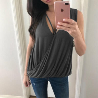 

Sleeveless Top Women Fashion Summer Cotton T-Shirt Blouse Vest Casual Tank Tops