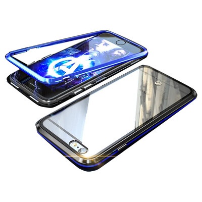 

Luxury Magnetic Metal Adsorption Case For iPhone X 8 7 6 6S Plus Built in Magnet Cover For Apple iPhone 6Plus Case 7Plus 8Plus