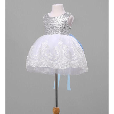 

Princess Baby Kids Girl Bowknot Lace Floral Dress Christmas Party Formal Dresses