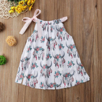 

Kleinkind Baby Kinder Mädchen Florale Sommer Kleider Casual Kleidung 0-4t