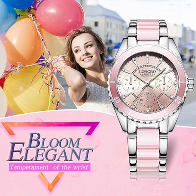 

LONGBO Women Fashion Watch Ceramic And Alloy Band Analog Wristwatch Exquisite Waterproof Quartz Watches