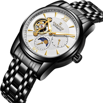 

Mens Watches Top Brand Luxury Automatic Mechanical Watch Men Full Steel Business Waterproof Sport Watches Black