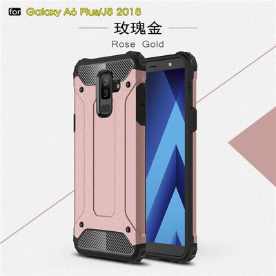 

Fivice Samsung Galaxy J8 2018 case Luxury Silicone Diamond Armor PC Hard Shell Phone Case